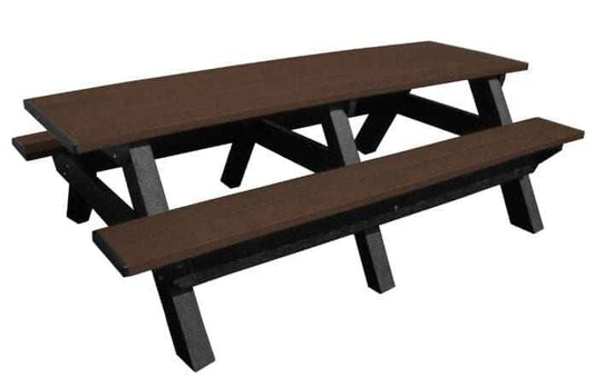 Deluxe 8′ Recycled Plastic Picnic Table for Eco-Friendly Outdoor Seating