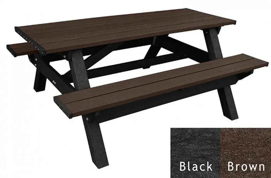 Deluxe Picnic Table – 6′ Durable Recycled Plastic Outdoor Seating