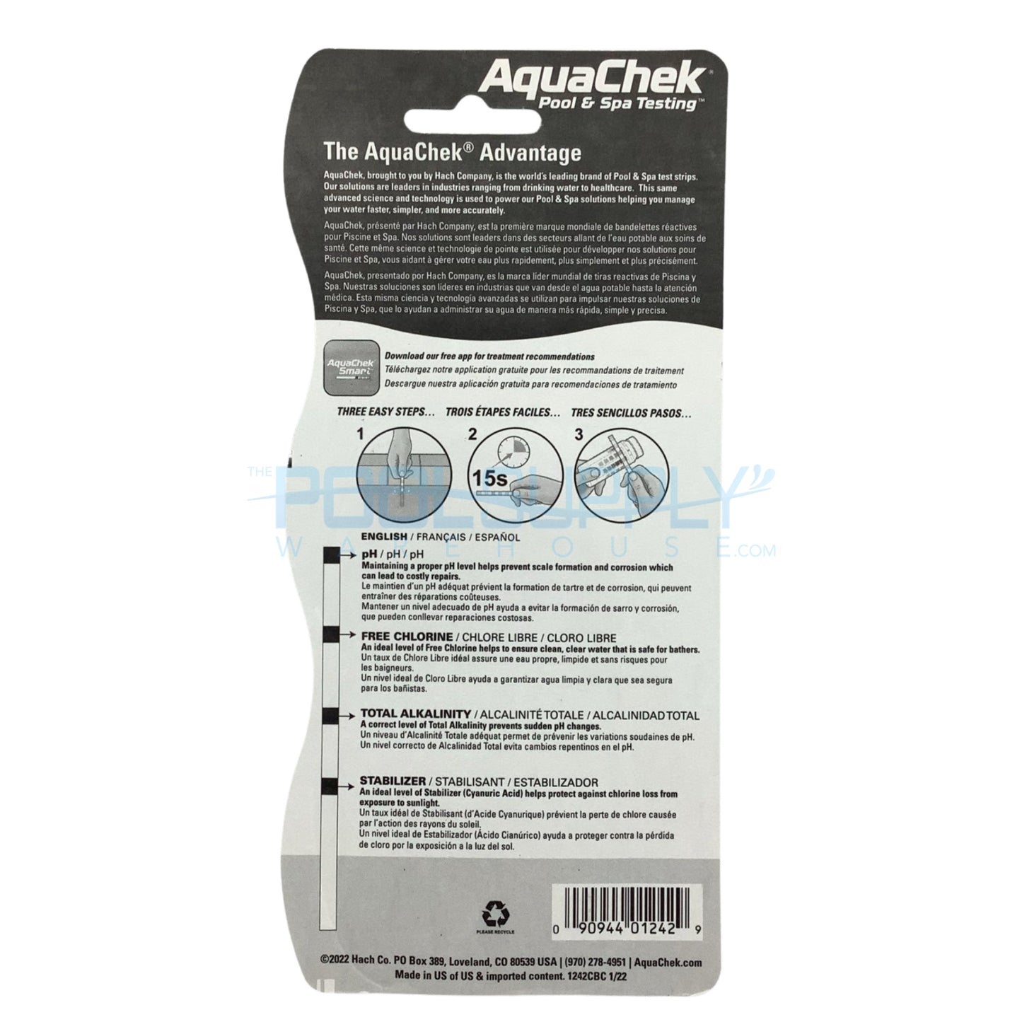 AquaChek Yellow 4-in-1 Test Strips - 511242A