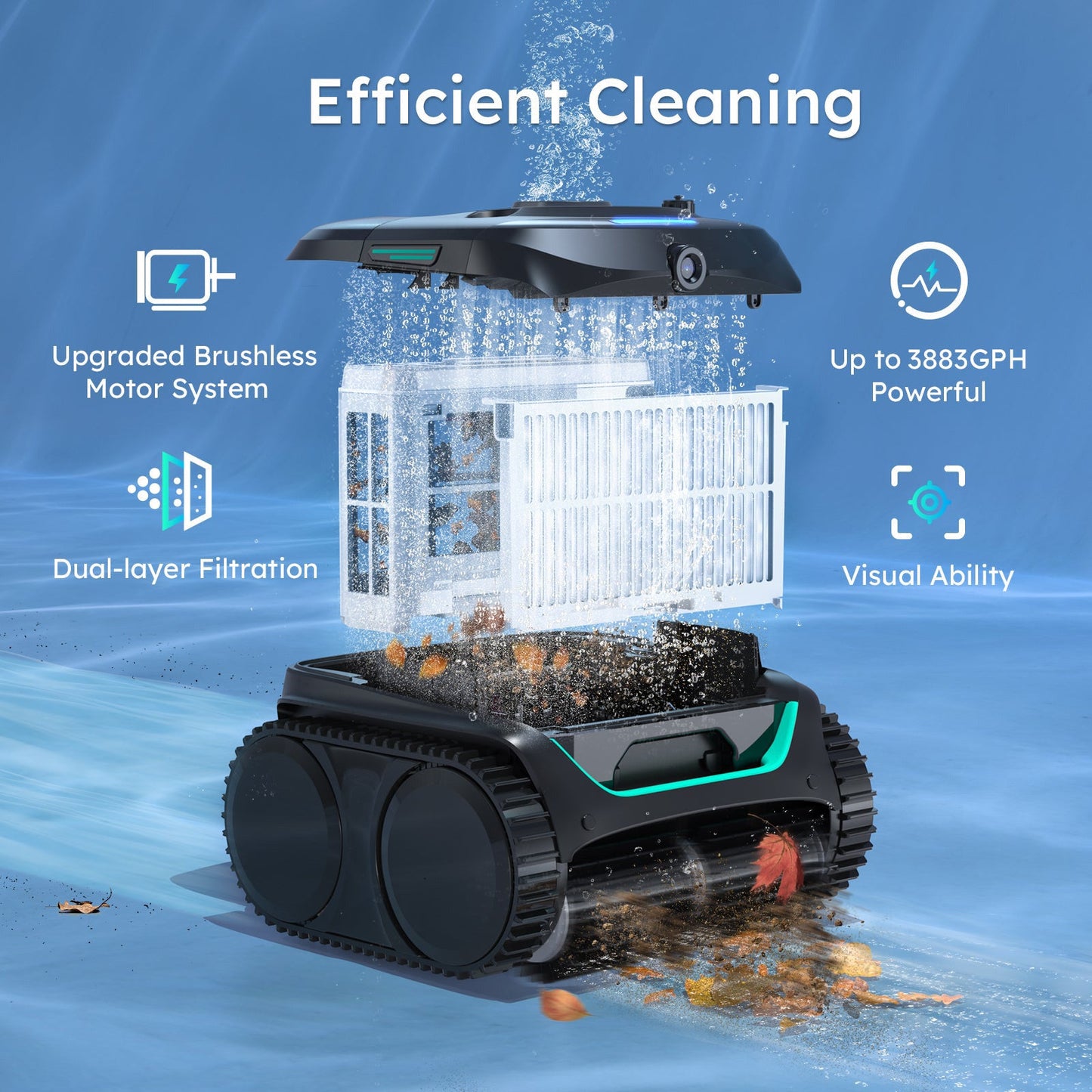 WYBOT C2 Vision Cordless Robotic Pool Cleaner