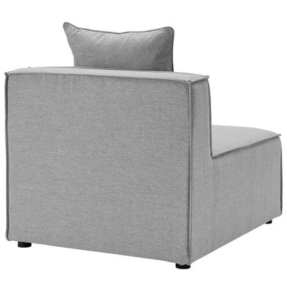 Patio Elegance Sectional Sofa - Saybrook 8-Piece Outdoor Upholstered Sofa by Modway