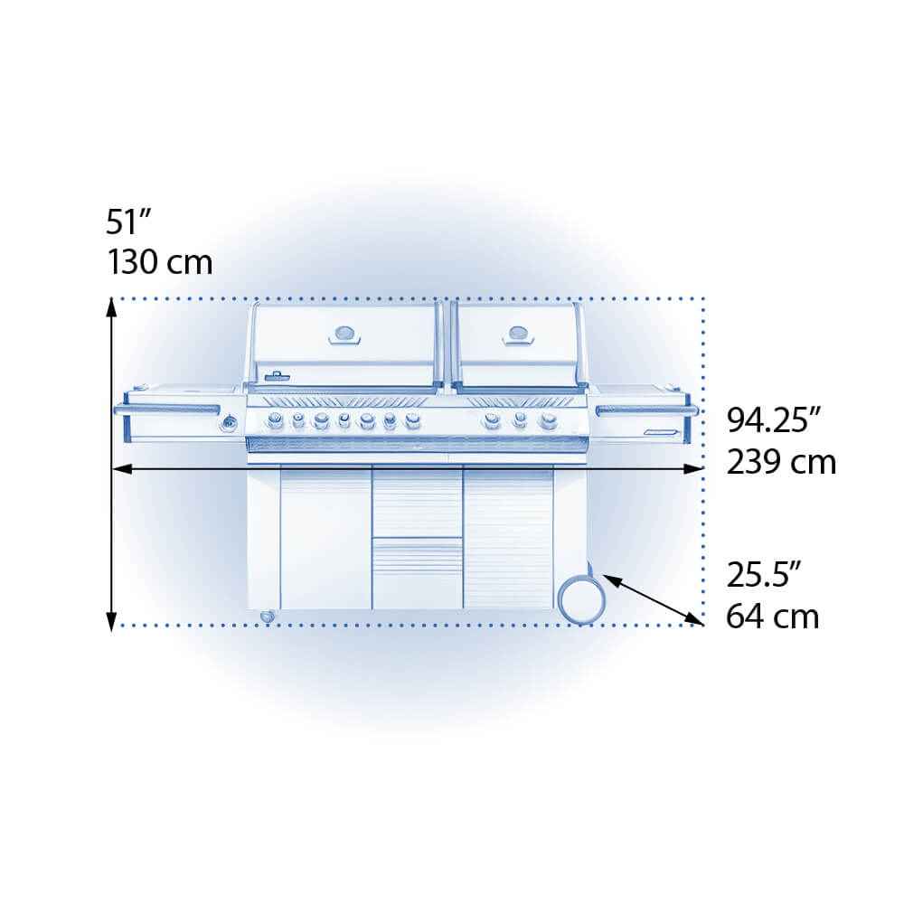 Patio Elegance Gas Grill Prestige PRO 825 RSBI with Power Side Burner and Infrared Features