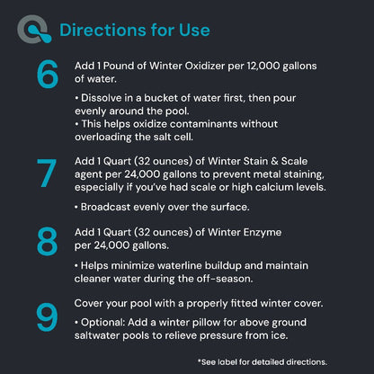 Pool Winterizing Kit for Saltwater Pools